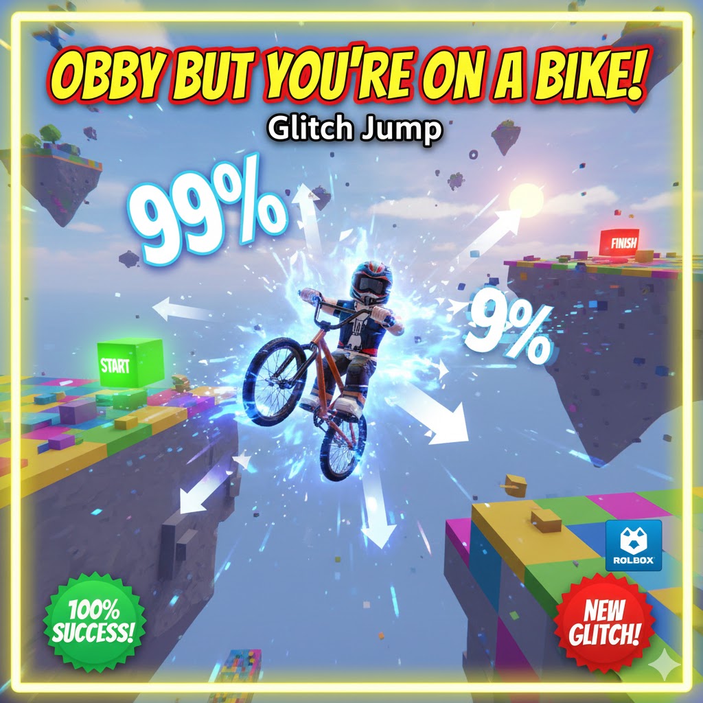 Obby But You're on a Bike Roblox: Glitch Jump 99% Skip Stage Pro!