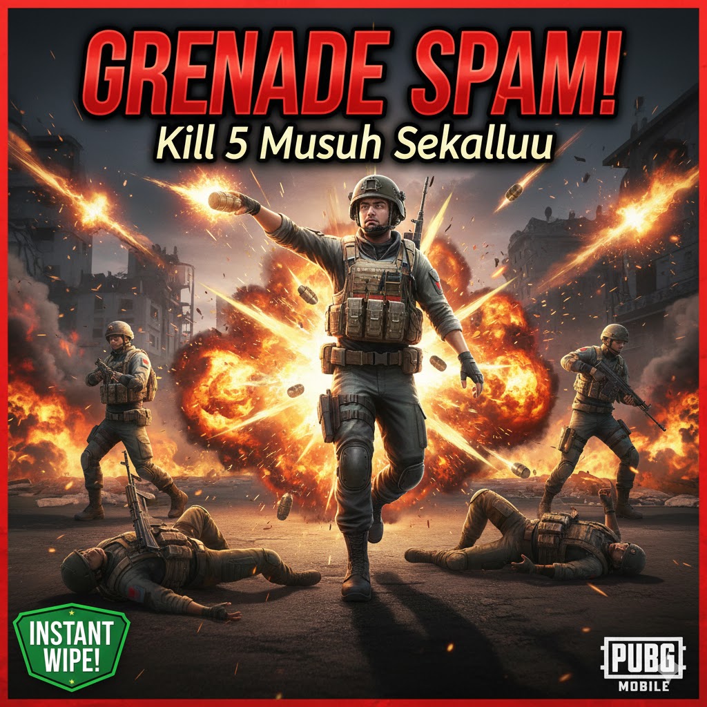 PUBG Mobile: Grenade Spam Kill 5 Musuh Sekaligus! Taktik Pro 2025