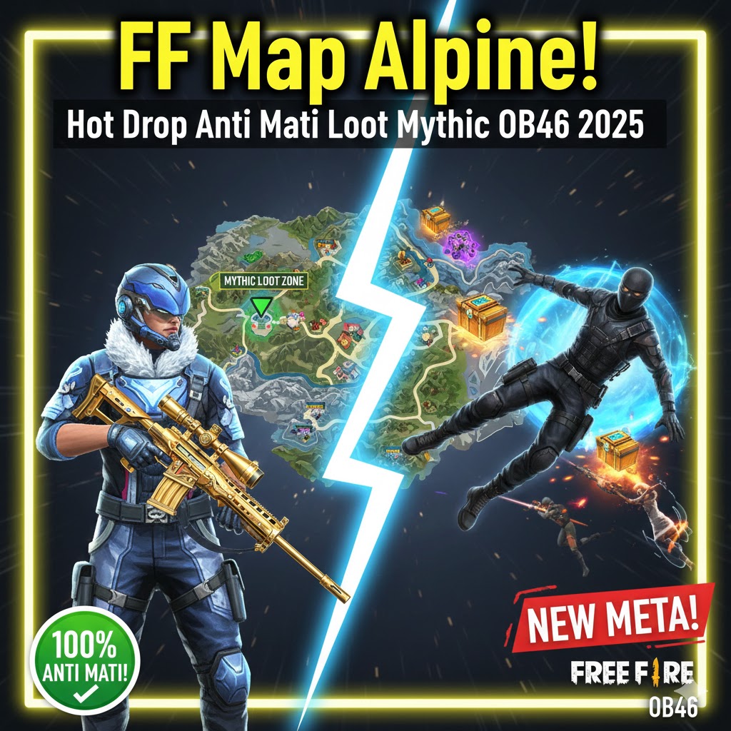 FF Map Alpine: Hot Drop Anti Mati Loot Mythic OB46 2025!