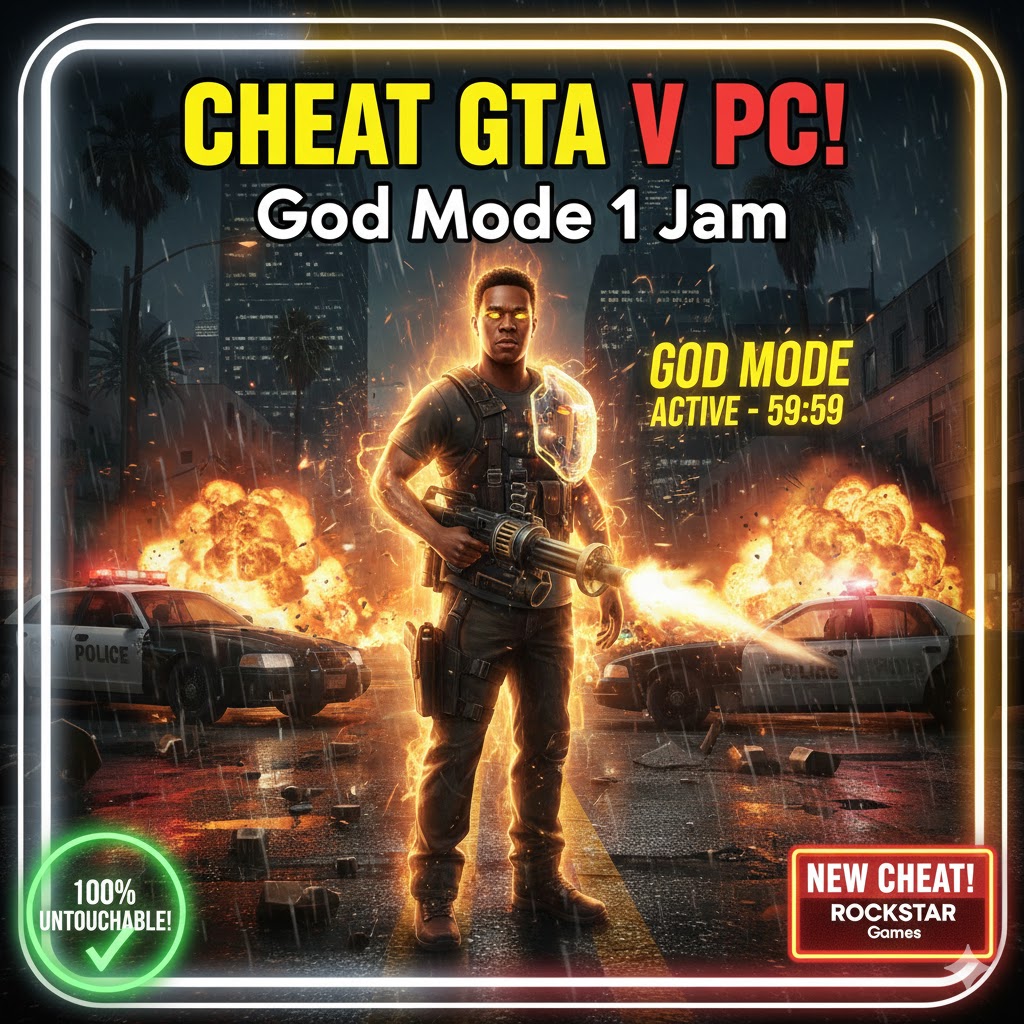 GTA V PC: Cheat God Mode 1 Jam Rusuh Los Santos Tanpa Mati!