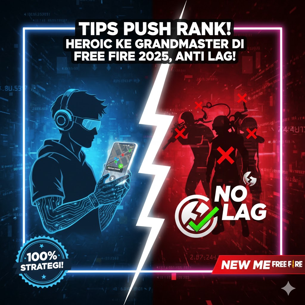 Tips Push Rank Heroic ke Grandmaster di Free Fire 2025, Anti Lag!