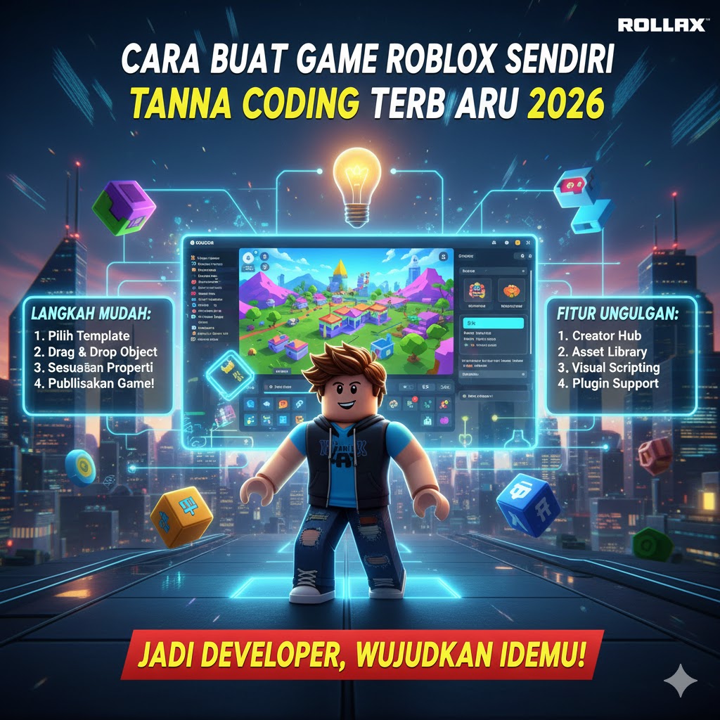 Cara Buat Game Roblox Sendiri Tanpa Coding Terbaru 2026