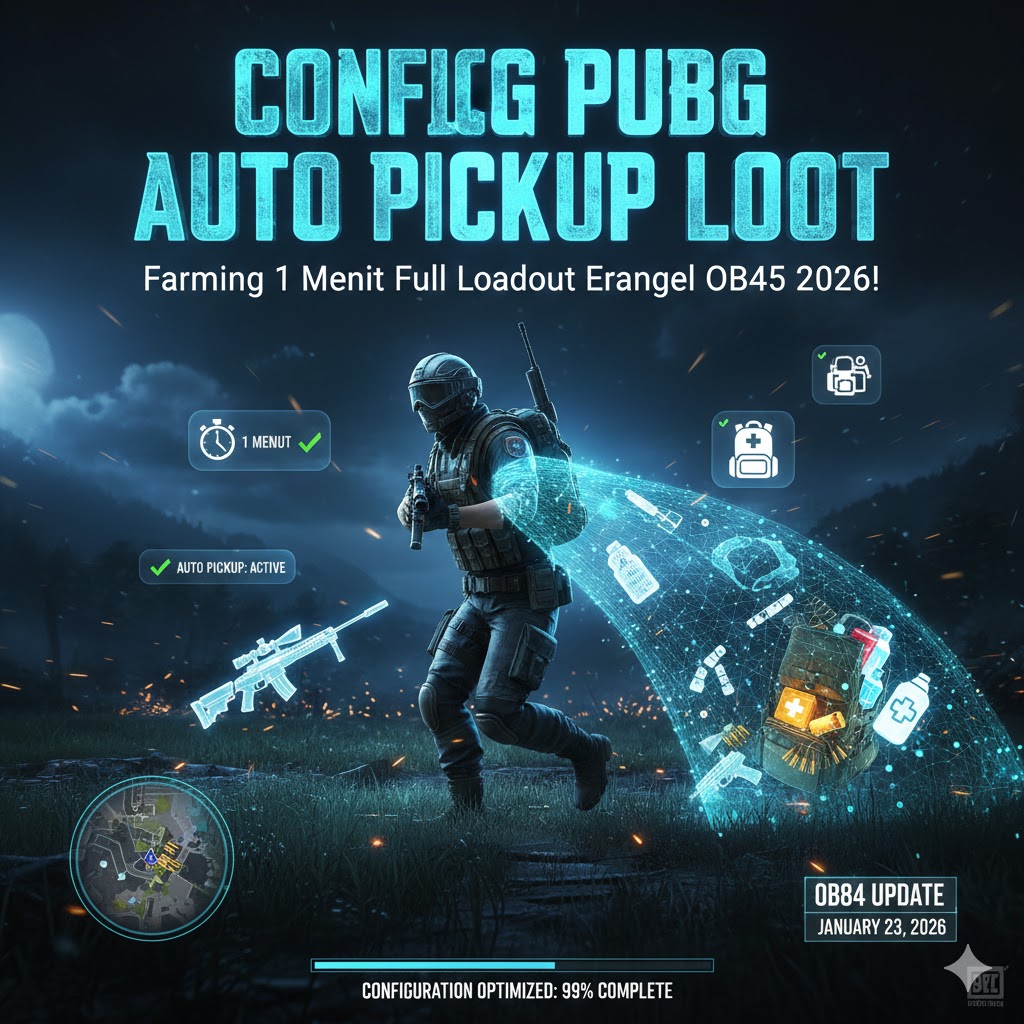 Config PUBG Auto Pickup Loot: Farming 1 Menit Full Loadout Erangel