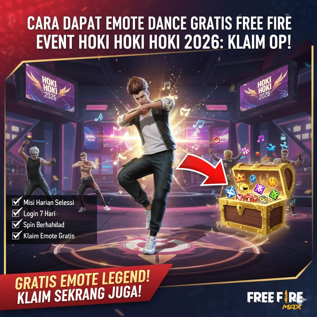 Cara Dapat Emote Dance Gratis Free Fire Event Hoki Hoki 2026: Klaim OP!