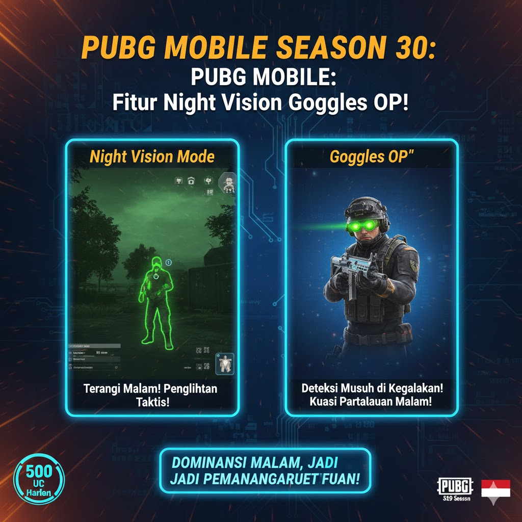 PUBG Mobile Season 30: Fitur Night Vision Goggles OP!