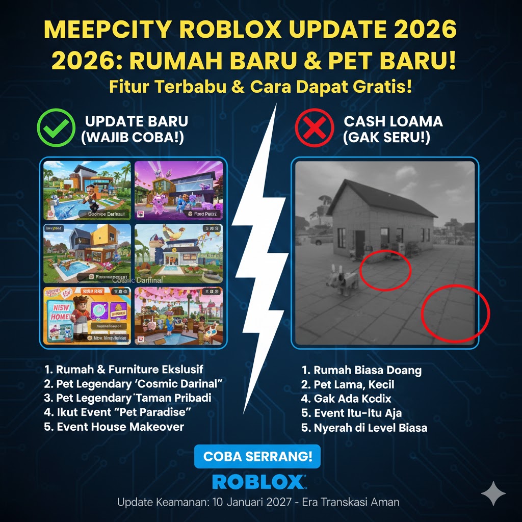 Roblox MeepCity Update 2026: Rumah Baru & Pet Baru!