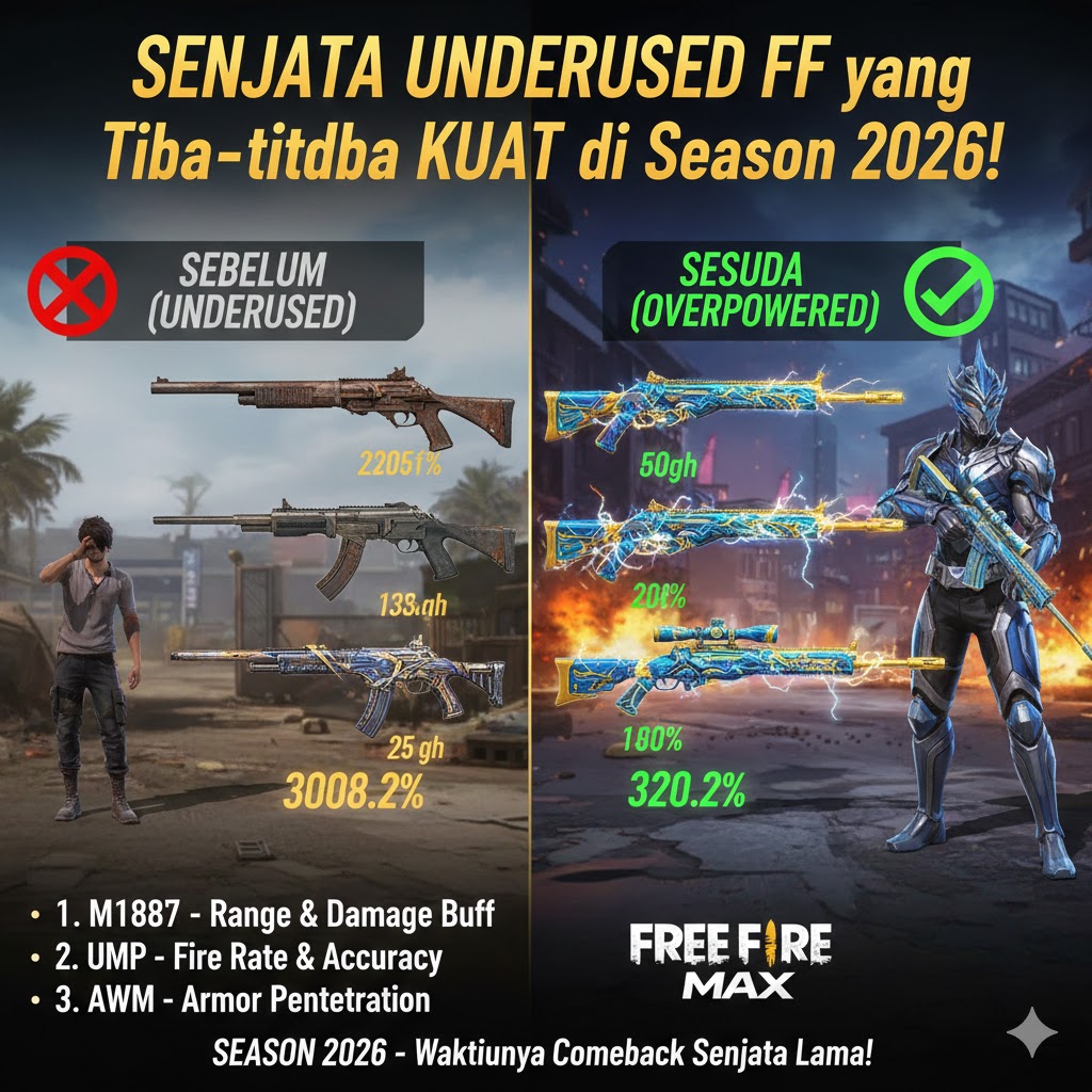 Senjata Underused FF yang Tiba-tiba Kuat di Season 2026!
